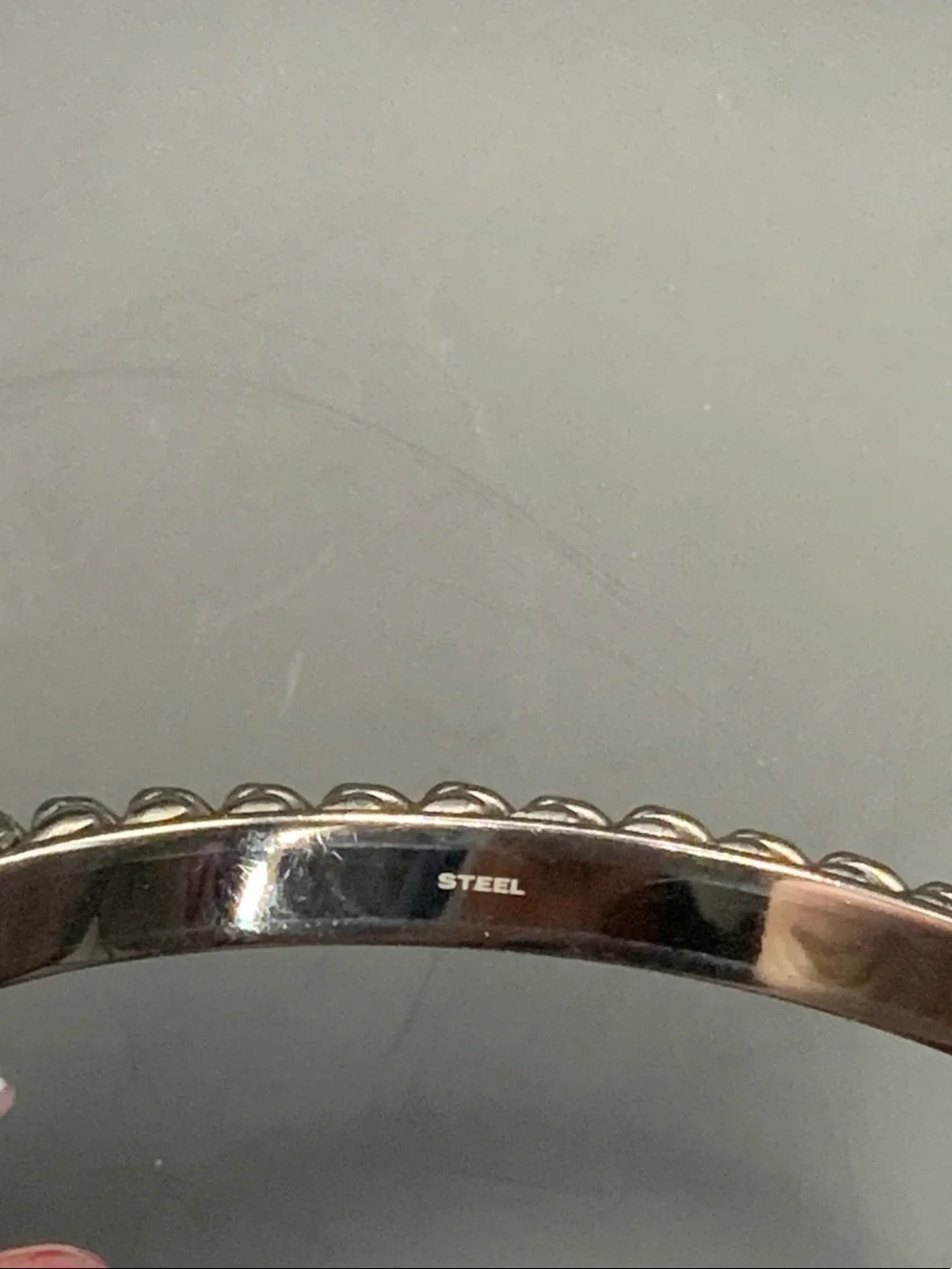 Steel Braided Chain Bracelet -Silver Tone